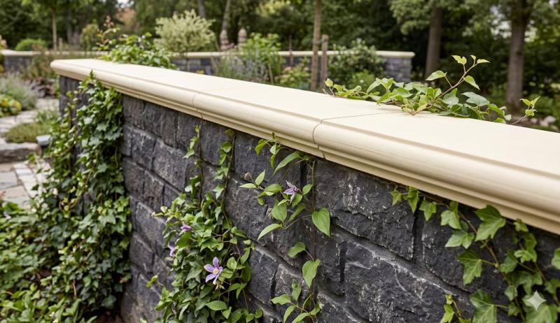 Handlauf Balustraden Geländer Mauerabdeckung Beton Weißzement 117cm